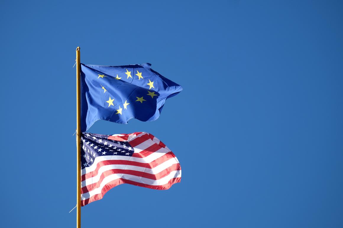Flagge USA EU