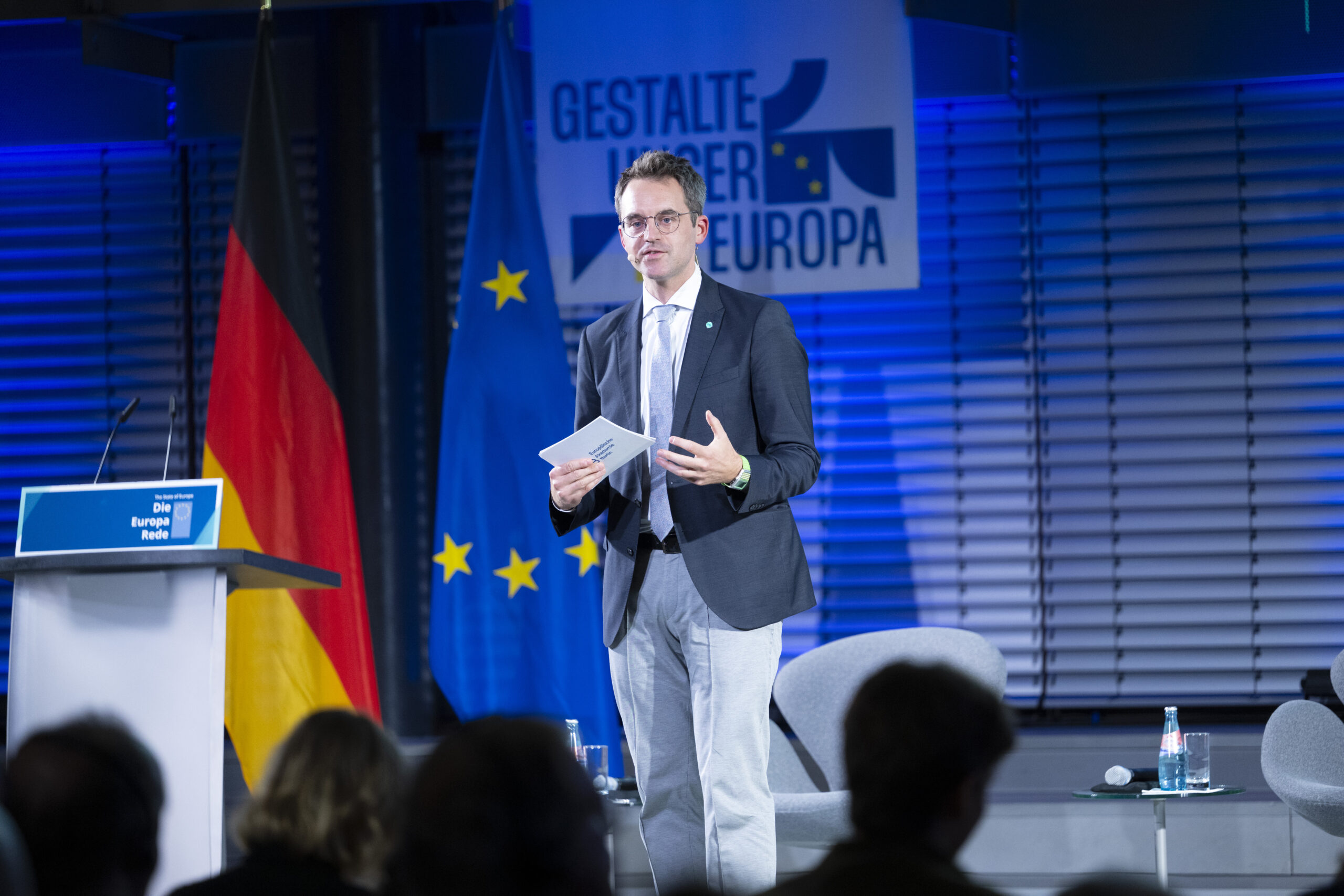 Berlin, 10.11.2025: Europa-Rede von Manfred Weber, Partei- und Fraktionsvorsitzender der Europäischen Volkspartei (EVP) im Allianz Forum. Foto: KAS/Jens Jeske