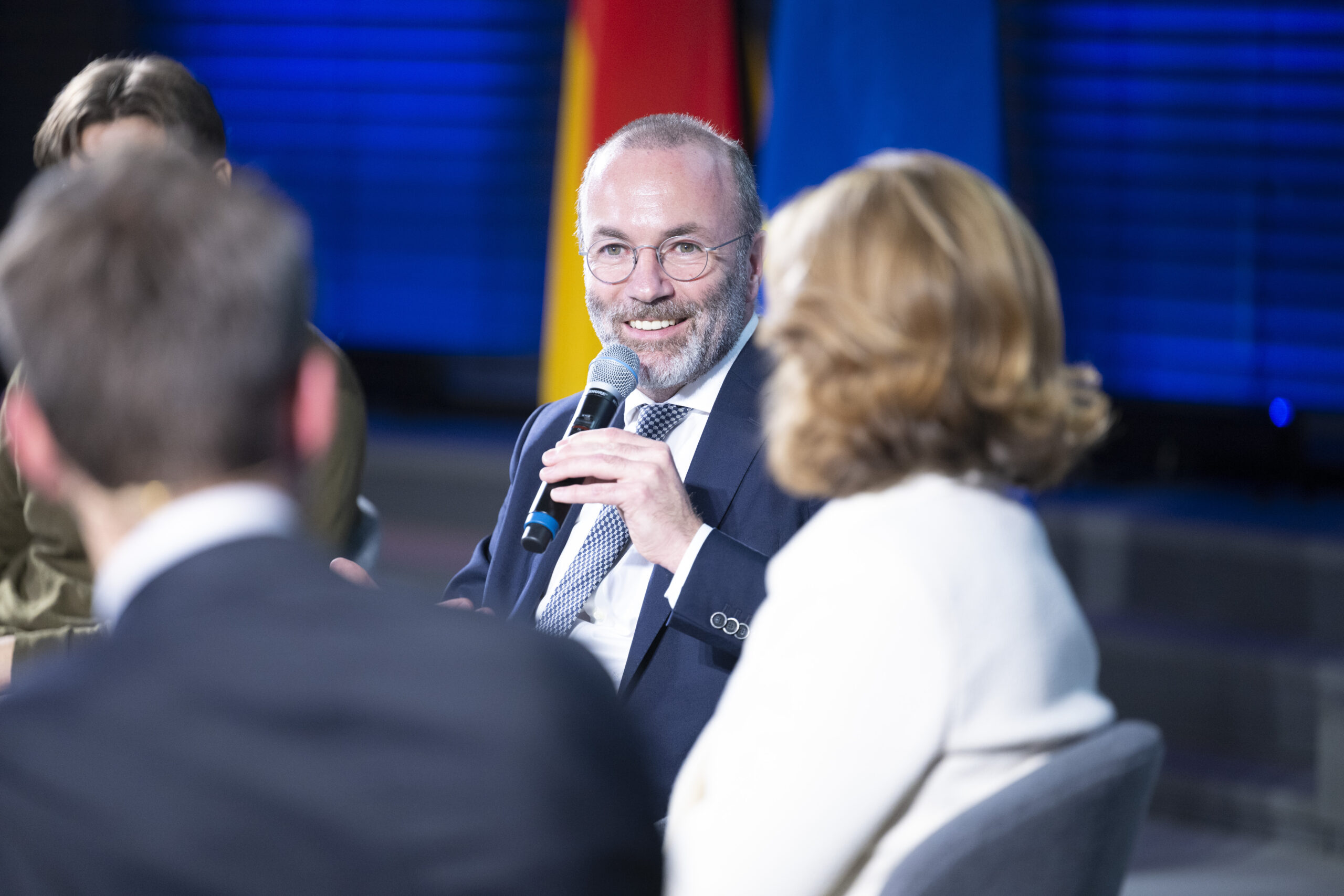 Berlin, 10.11.2025: Europa-Rede von Manfred Weber, Partei- und Fraktionsvorsitzender der Europäischen Volkspartei (EVP) im Allianz Forum. Foto: KAS/Jens Jeske