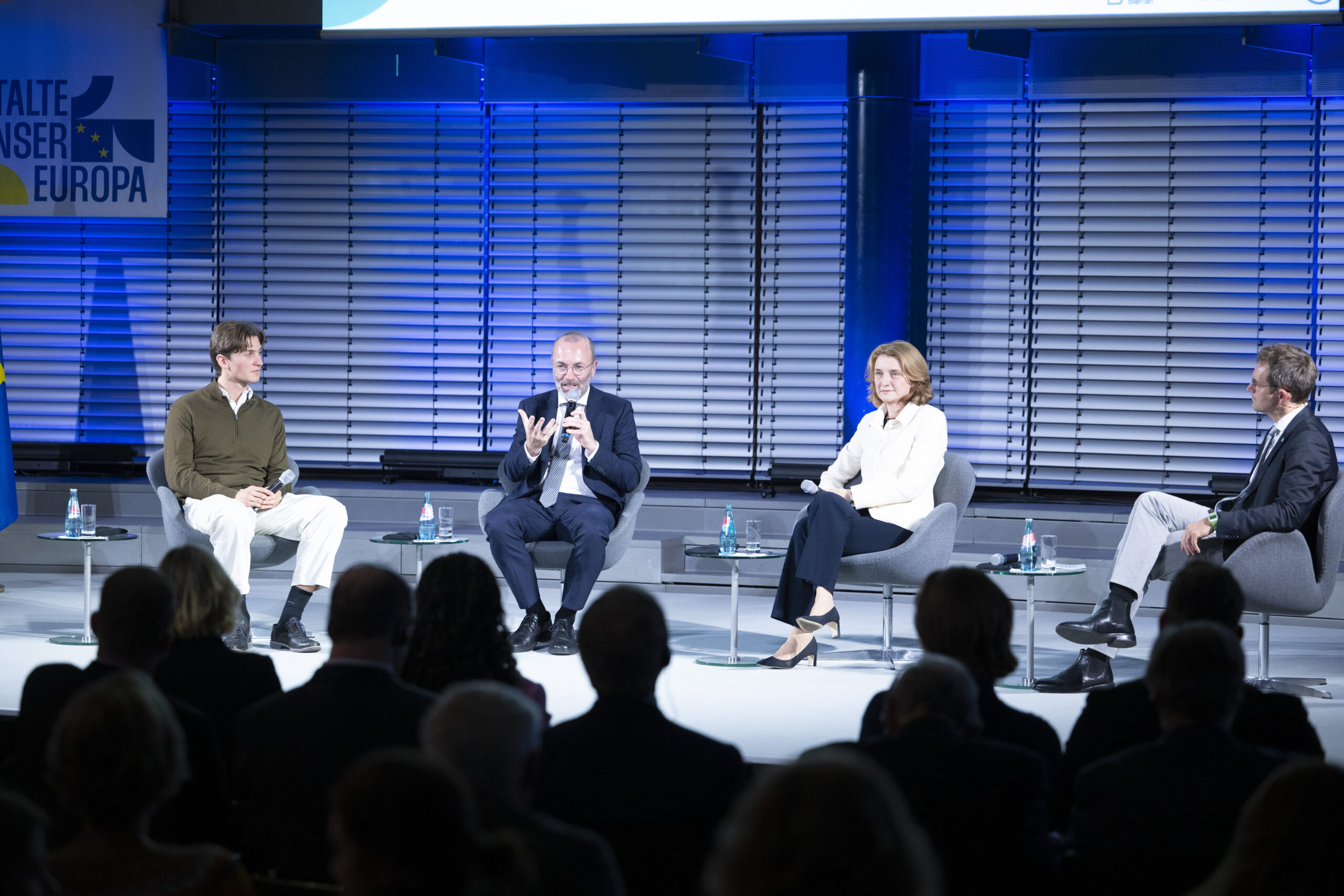 Berlin, 10.11.2025: Europa-Rede von Manfred Weber, Partei- und Fraktionsvorsitzender der Europäischen Volkspartei (EVP) im Allianz Forum. Foto: KAS/Jens Jeske